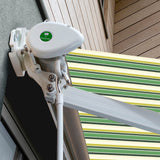 4.5m Half Cassette Manual Awning, Green Stripe