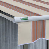 3.5m Half Cassette Manual Awning, Yellow Stripe Polyester