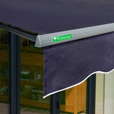 3m Half Cassette Electric Plain Dark Blue Awning (Charcoal Cassette)