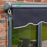 3m Half Cassette Electric Plain Dark Blue Awning (Charcoal Cassette)