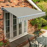 4.0m Standard Manual Awning, Multi Stripe