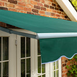 3.5m Standard Manual Awning, Plain Green