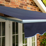 4.0m Standard Manual Awning, Plain Dark Blue