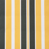 Yellow and grey stripe polyester cover for 4.5m x 3m awning includes valance