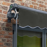 3.5m Budget Manual Charcoal Awning (Charcoal Cassette)