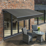 3m Budget Manual Charcoal Awning (Charcoal Cassette)