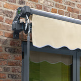 4m Budget Manual Ivory Awning (Charcoal Cassette)