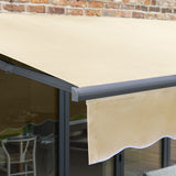 4m Budget Manual Ivory Awning (Charcoal Cassette)
