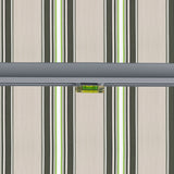 4m Budget Manual Multistripe Awning (Charcoal Cassette)