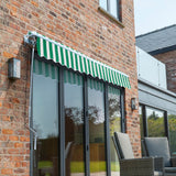 2.5m Budget Electric Awning, Green and White