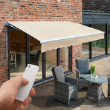 2.5m Budget Wireless Electric Awning, Ivory