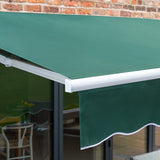 4m Budget Electric Awning, Plain Green