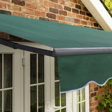 3m Standard Manual Plain Green Awning (Charcoal Cassette)