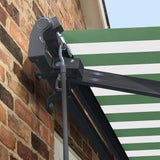 3m Standard Manual Green and White Awning (Charcoal Cassette)