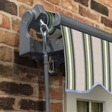 4m Standard Manual Multistripe Awning (Charcoal Cassette)