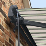 4m Standard Manual Multistripe Awning (Charcoal Cassette)