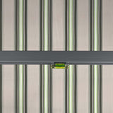 4m Standard Manual Multistripe Awning (Charcoal Cassette)