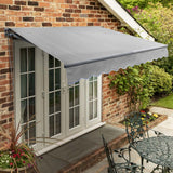 2.5m Standard Manual Silver Awning (Charcoal Cassette)