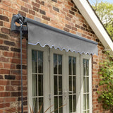 4m Standard Manual Silver Awning (Charcoal Cassette)