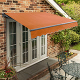 3m Standard Manual Terracotta Awning (Charcoal Cassette)