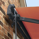 3m Standard Manual Terracotta Awning (Charcoal Cassette)