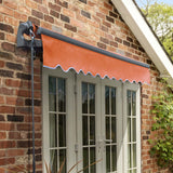 4m Standard Manual Terracotta Awning (Charcoal Cassette)