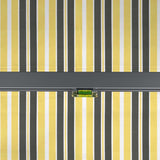 4m Standard Manual Yellow and Grey Awning (Charcoal Cassette)