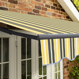 4m Standard Manual Yellow and Grey Awning (Charcoal Cassette)