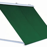 1.0m Half Cassette Drop Arm Awning, Plain Green