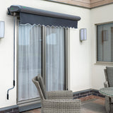 3.5m Full Cassette Manual Charcoal Awning (Charcoal Cassette)