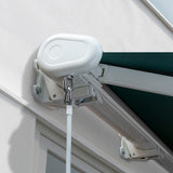 2.5m Full Cassette Manual Awning, Plain Green