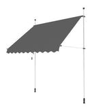 4.0m Balcony Manual Awning, Charcoal