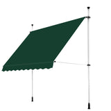 4.0m Balcony Manual Awning, Plain Green