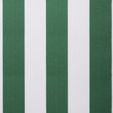 Green and white stripe polyester cover for 2m x 1.5m awning includes valance