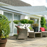 3.5m Half Cassette Manual Awning, Multi Stripe (4.0m Projection)