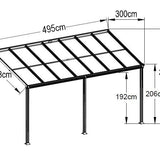 16ft x 10ft White Veranda Garden Canopy - Primrose™