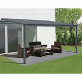14ft x 10ft Anthracite Veranda Garden Canopy - Primrose™