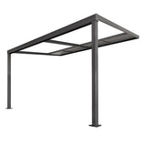13.1ft x 9.8ft Anthracite Veranda Garden Canopy with Retractable Sliding Roof - Lean to Wall - Primrose™