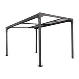 12.8ft x 10ft Anthracite Pergola Garden Canopy with Retractable Sliding Roof