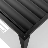 3m x 4m Deluxe Charcoal Pergola with Louvered Shutter Roof by Primrose Living