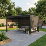 Set of 4 - Charcoal Dropdown Side Shades for 3x3m Deluxe Pergola
