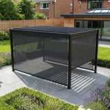 Set of 4 - Charcoal Dropdown Side Shades for 3x4m Deluxe Pergola