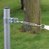 13ft 1" / 4m Galvanised Shade Sail Pole With Bracket Clamp