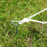 Portable Pyramid Ivory Shade Sail Kit w/ Pole, Ropes and Pegs - Easy Set Up