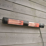3kW IP44 Wall Mounted Electric Patio Heater Remote Control Black | Heatlab®