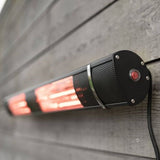 3kW IP44 Wall Mounted Electric Patio Heater Remote Control Black | Heatlab®