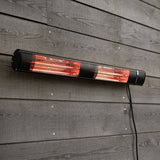 3kW IP44 Wall Mounted Electric Patio Heater Remote Control Black | Heatlab®