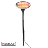 Freestanding Electric Quartz Bulb Patio Heater w/ Remote | Heatlab®