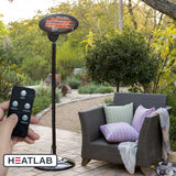 Freestanding Electric Quartz Bulb Patio Heater w/ Remote | Heatlab®