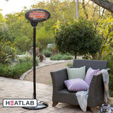 Freestanding Electric Quartz Bulb Patio Heater w/ Remote | Heatlab®